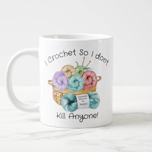 Je Crochète une Tasse à Café Géante Personnalisée (Gauche)