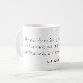 "Je crois au christianisme…" Tasse de café de (Devant gauche)