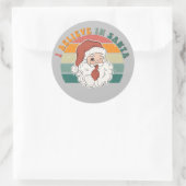 Je crois aux stickers Père Noël Retro (Sac)