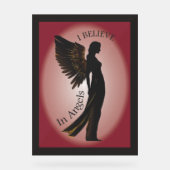 Je crois en Angels Hanging mur art signe acrylique (Recto)