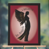 Je crois en Angels Hanging mur art signe acrylique (Neutre)