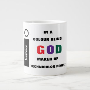 Je Crois En Une Couleur Aveugle Dieu Jumbo Mug