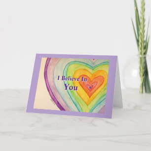Je crois en vous Coeurs Art Cartes de voeux