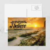 Je Crois Motivationnelle Carte Postale (Devant / Derrière)