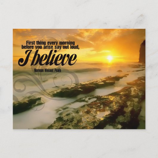 Je Crois Motivationnelle Carte Postale (Devant)