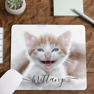 Je Cute Familie Huisdier Kitten Foto Muismat