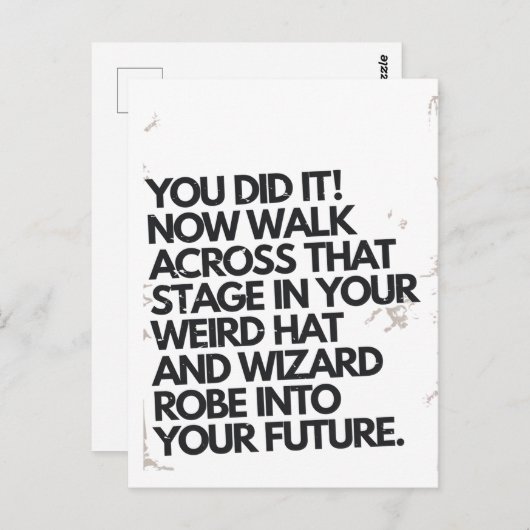 Je deed het raar Pet en Robe Funny Afstuderen Briefkaart (Voorkant / Achterkant)