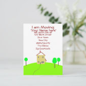 Je déménage carte de voeux personnalisée pour mais (Debout devant)