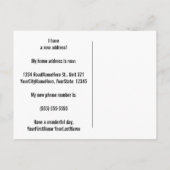 "Je déménage !" Carte postale de changement d'adre (Dos)