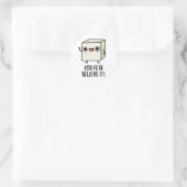 Je denkt dat het grappige kaak is ronde sticker (Tas)