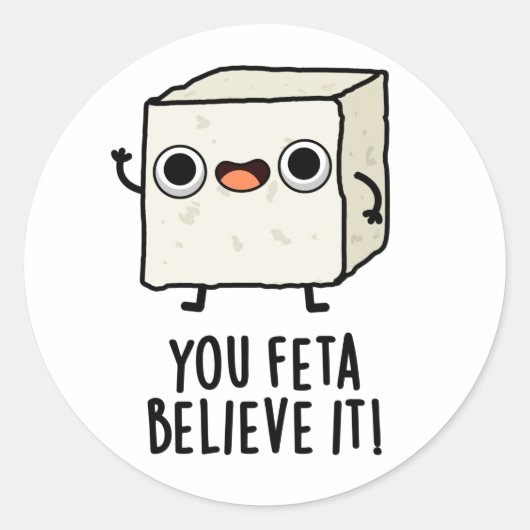 Je denkt dat het grappige kaak is ronde sticker (Voorkant)