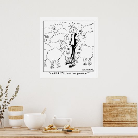 Je denkt dat je collegiale druk hebt! poster (Keuken)