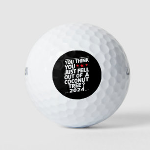 Je denkt dat je net uit een kokosnootboom gevallen golfballen
