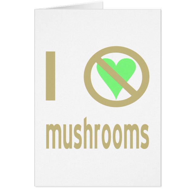 Je déteste les champignons Pas d'amour (Devant)