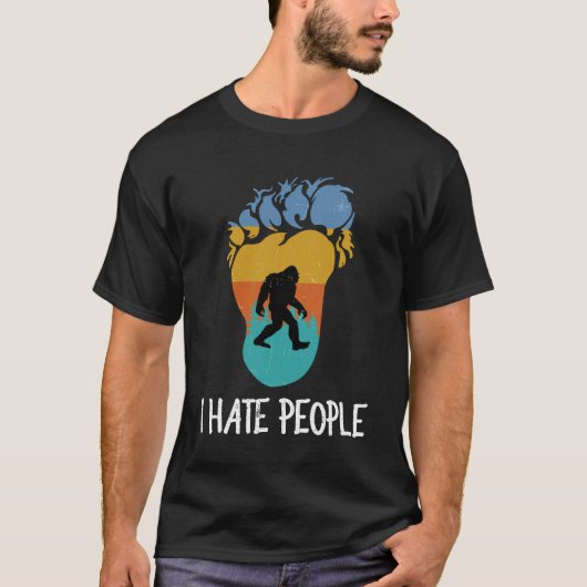 Je déteste les gens Funny bigfoot 2020 T-shirt (Devant)
