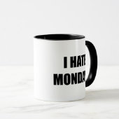 Je déteste les lundis café Mug (Devant droit)