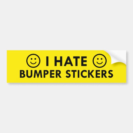 Je déteste les stickers pare-chocs (Devant)