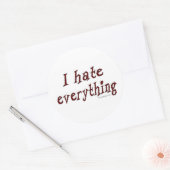 Je déteste tout Sticker (Enveloppe)