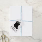 Je dirige la maison - Joli Chat - Étiquette de Cad (Avec de laficelle)