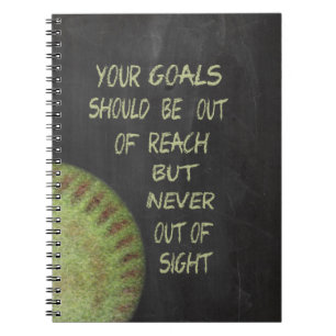 Je Doelstellingen Snel Softball Chalkboard Notitieboek