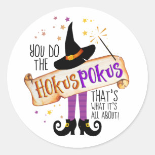 Je doet de Hokus Pokus Witch Magic ID982 Ronde Sticker