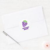 Je doet druif! Schattigee druif Cartoon Ronde Sticker (Envelop)