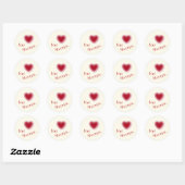 Je doet er toe Gradient Heart Round Sticker (Vel)