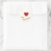 Je doet er toe Gradient Heart Round Sticker (Tas)