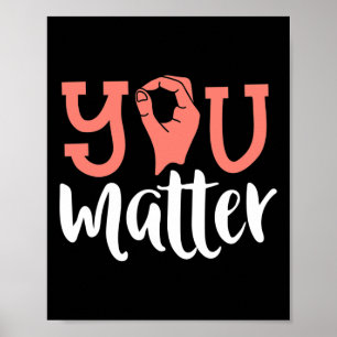 Je doet ertoe doof bewustzijn ASL gebarentaal soor Poster