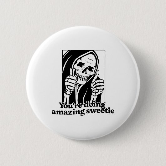 Je doet het geweldig lieverd1 ronde button 5,7 cm (Voorkant)