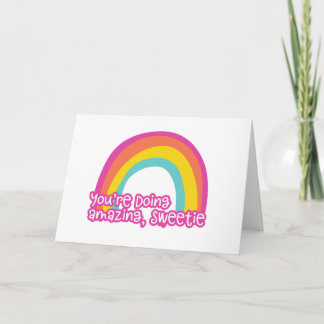 Je doet het geweldig schatje Leuke Aanmoediging G Notitiekaartje