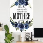 Je dois à mon ange mère poster (Bureau à domicile)