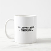 "Je Dois Réussir" Citation Mug (Gauche)