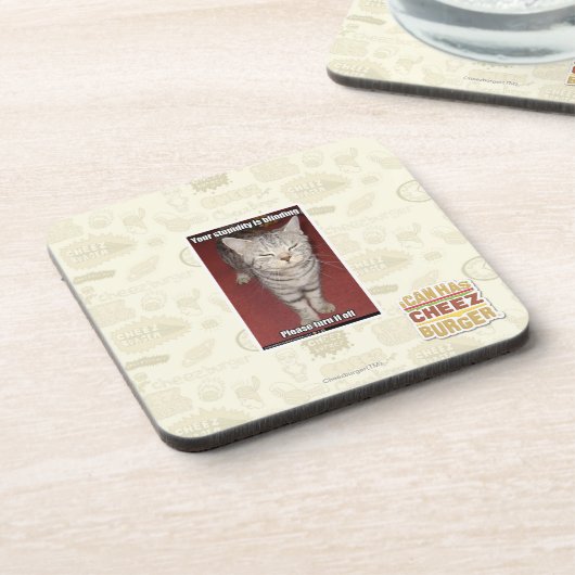 Je domheid knippert 2 drankjes onderzetter (Linkerzijde)