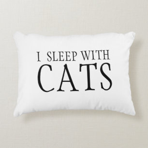 Je Dors Avec Des Chats Coussin