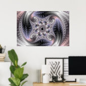 Je draait me rond, fractale kunst poster (Thuiskantoor)