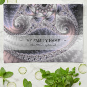 Je draait me rond, fractale kunst theedoek (Gevouwen)