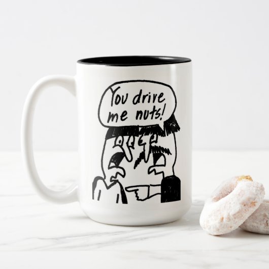 Je drijft me snotkoffie Mok (Met donut)