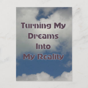 Je dromen omzetten in realiteit briefkaart