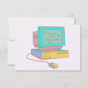 Je e-mail komt niet goed bij me over Funny Retro Bedankkaart