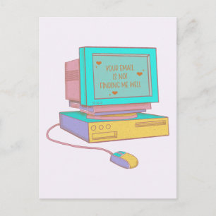 Je e-mail komt niet goed bij me over Funny Retro Briefkaart