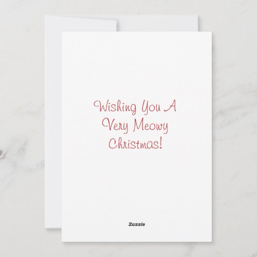 je een Meowy kerstkat toewensen Feestdagenkaart (Achterkant)