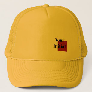 Je eerste monogram goud trucker pet