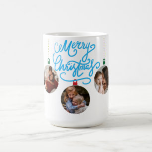Je eigen 5 afbeeldingen vintage instant foto kerst koffiemok