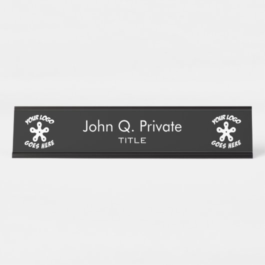 Je eigen aangepaste Logo gebruiken Bureau Naambordje (Voorkant)