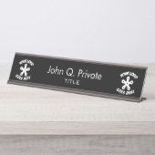 Je eigen aangepaste Logo gebruiken Bureau Naambordje (Voorkant)