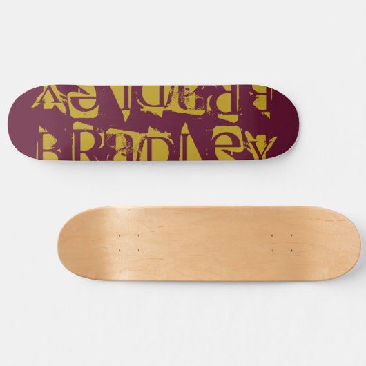 Je eigen aangepaste naam persoonlijke magenta toev skateboard (Horizontaal)
