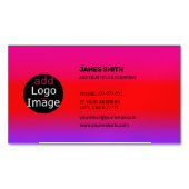 Je eigen Afbeelding aangepaste magenta gradiënt to Magnetisch Visitekaartje (Voorkant)