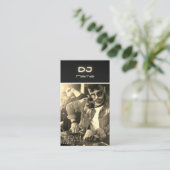 Je eigen DJ foto techno gouden Visitekaartje (Staand voorkant)