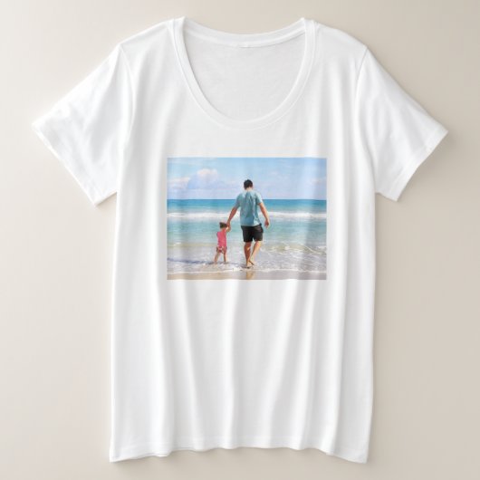 Je eigen foto en/of tekst toevoegen grote maat t-shirt (Design voorkant)